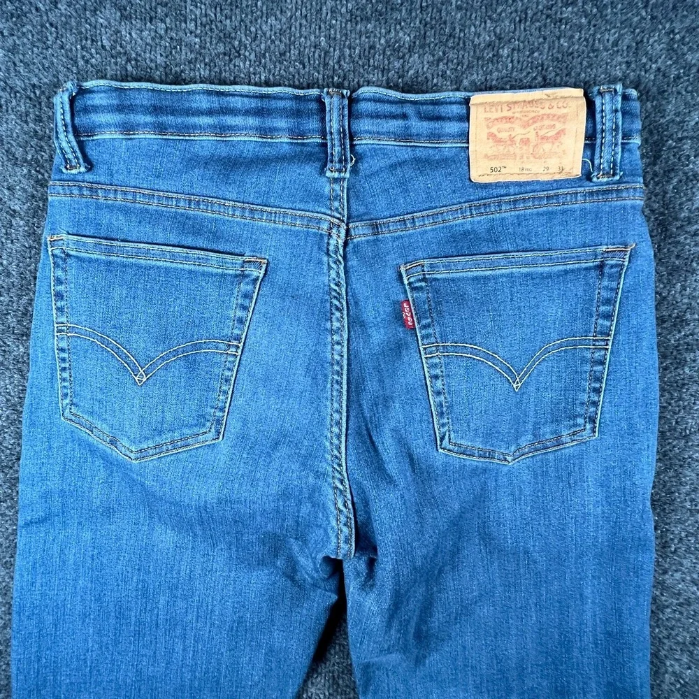 Levi's 502 Tapered‎ Fit Strong Performance Jeans 30x30 Blue Denim Cotton